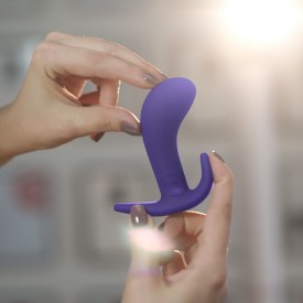 Фиолетовый анальный стимулятор BOOTIE M - 9,3 см.