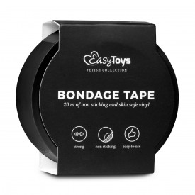 Черная лента для бондажа Easytoys Bondage Tape - 20 м.